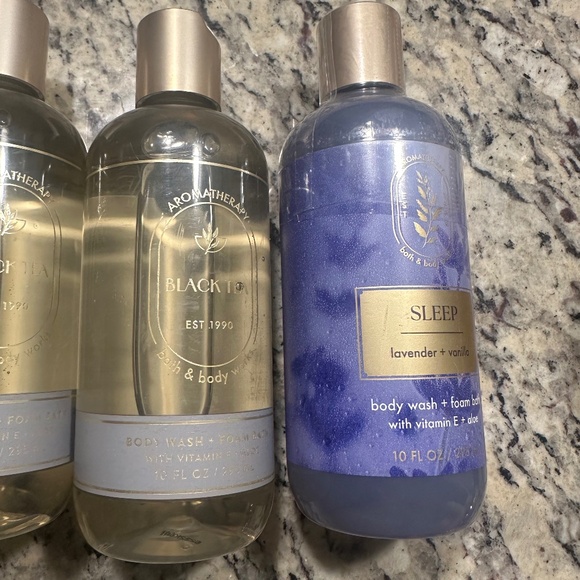 Bath & Body Works LOT of 4 Body Wash Bubble Bath Eucalyptus Black Tea Lavender - Picture 3 of 3